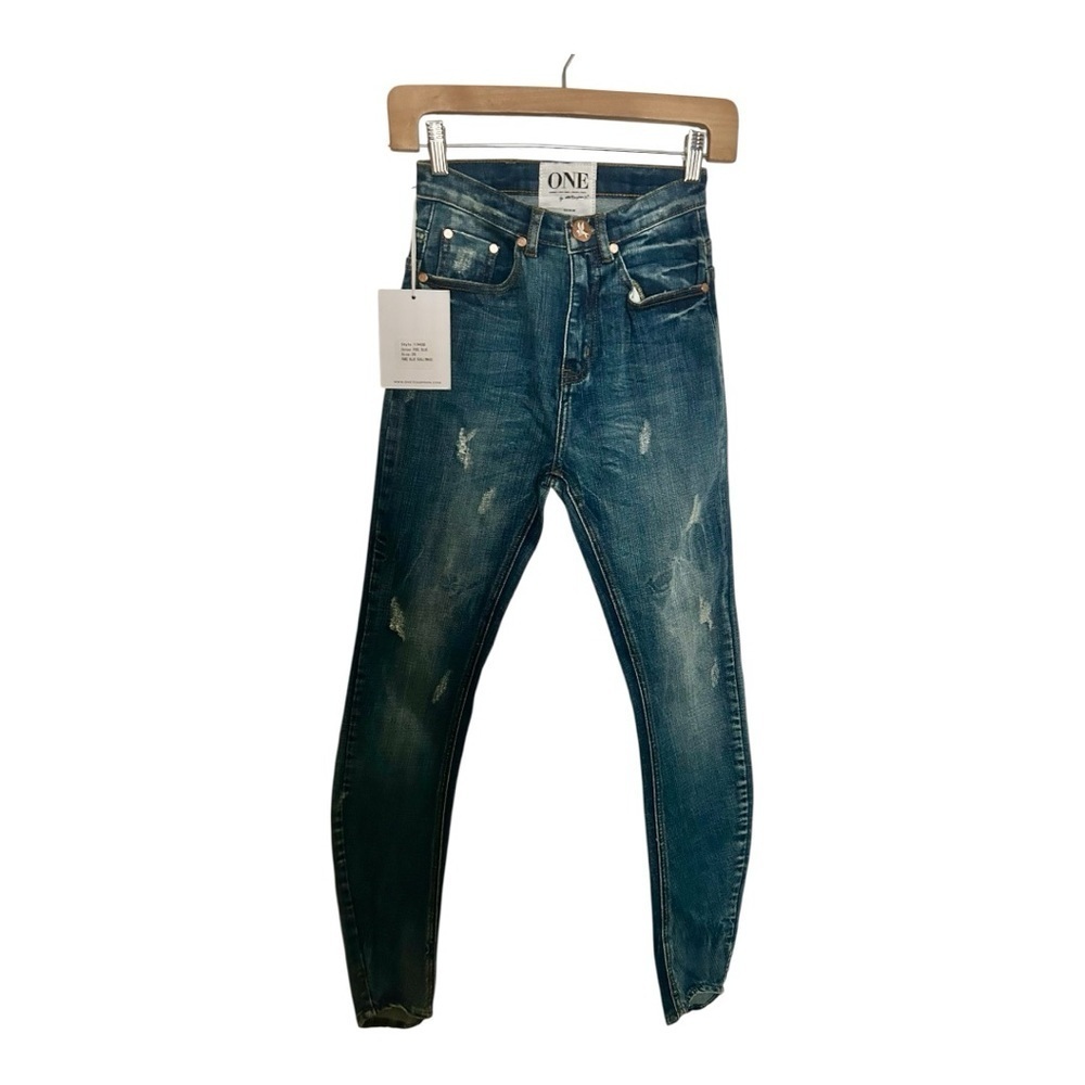One by Oneteaspoon pure blue scallywags women’s jeans sz 26 nwt 007